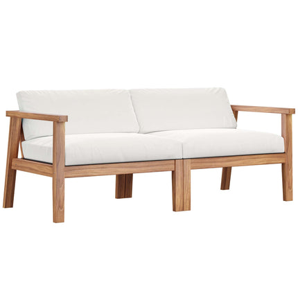 Modway EEI-4259 Bayport Outdoor Patio Teak Wood 2-Seater Loveseat Modway