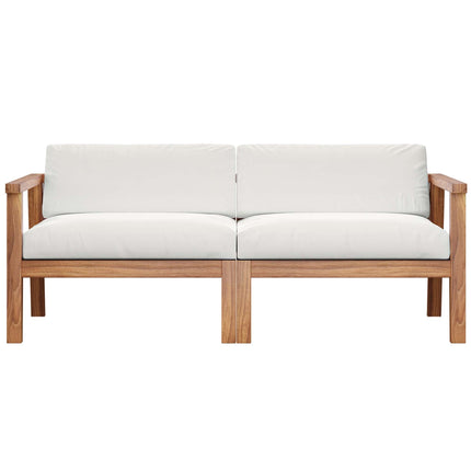 Modway EEI-4259 Bayport Outdoor Patio Teak Wood 2-Seater Loveseat Modway