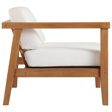 Modway EEI-4259 Bayport Outdoor Patio Teak Wood 2-Seater Loveseat Modway