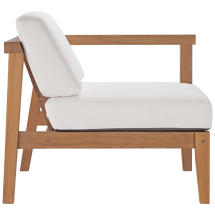 Modway EEI-4259 Bayport Outdoor Patio Teak Wood 2-Seater Loveseat Modway