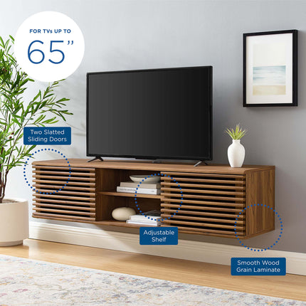 Modway EEI-4267 Render 60" Wall-Mount Media Console TV Stand Modway