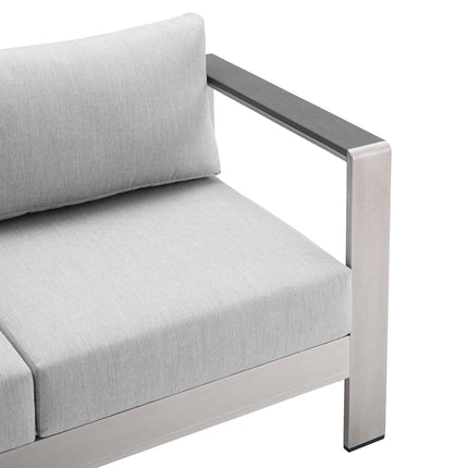 Modway EEI-4313 Shore 3 Piece Sunbrella® Fabric Outdoor Patio Aluminum Set Modway
