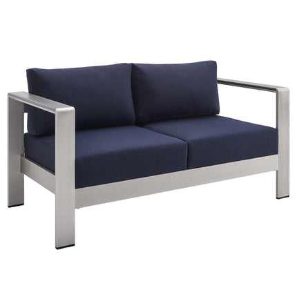 Modway EEI-4313 Shore 3 Piece Sunbrella® Fabric Outdoor Patio Aluminum Set Modway