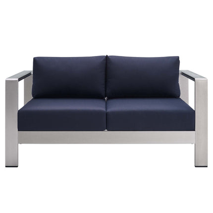 Modway EEI-4313 Shore 3 Piece Sunbrella® Fabric Outdoor Patio Aluminum Set Modway