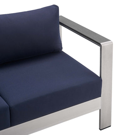 Modway EEI-4313 Shore 3 Piece Sunbrella® Fabric Outdoor Patio Aluminum Set Modway
