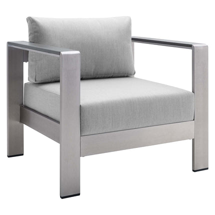 Modway EEI-4316 Shore 4 Piece Sunbrella® Fabric Outdoor Patio Aluminum Set Modway