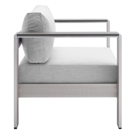 Modway EEI-4316 Shore 4 Piece Sunbrella® Fabric Outdoor Patio Aluminum Set Modway
