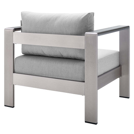 Modway EEI-4316 Shore 4 Piece Sunbrella® Fabric Outdoor Patio Aluminum Set Modway