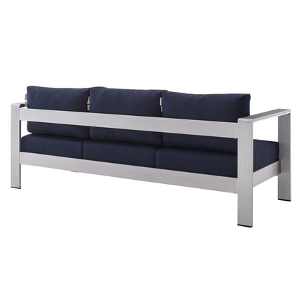 Modway EEI-4316 Shore 4 Piece Sunbrella® Fabric Outdoor Patio Aluminum Set Modway
