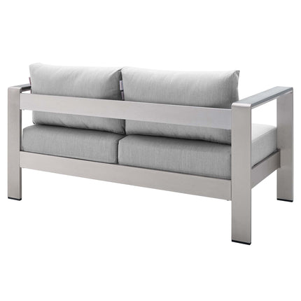 Modway EEI-4322 Shore 7 Piece Sunbrella® Fabric Outdoor Patio Aluminum Set Modway