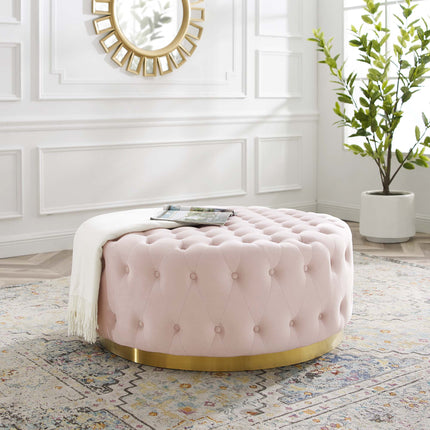 Modway EEI-4326 Ensconce Tufted Performance Velvet Round Ottoman Modway