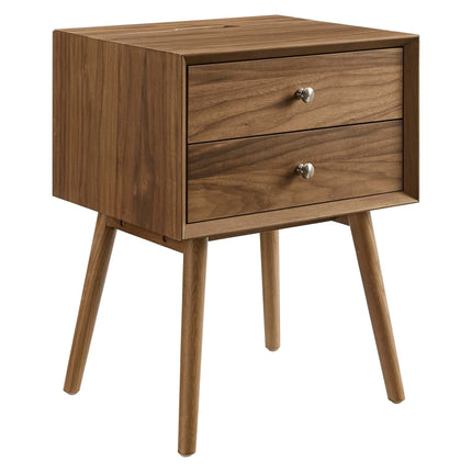 Modway EEI-4343 Ember Wood Nightstand With USB Ports Modway