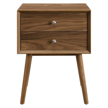 Modway EEI-4343 Ember Wood Nightstand With USB Ports Modway
