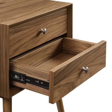 Modway EEI-4343 Ember Wood Nightstand With USB Ports Modway