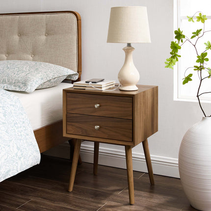 Modway EEI-4343 Ember Wood Nightstand With USB Ports Modway