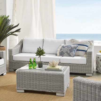 Modway EEI-4355 Conway 4-Piece Sunbrella® Outdoor Patio Wicker Rattan Furniture Set Modway