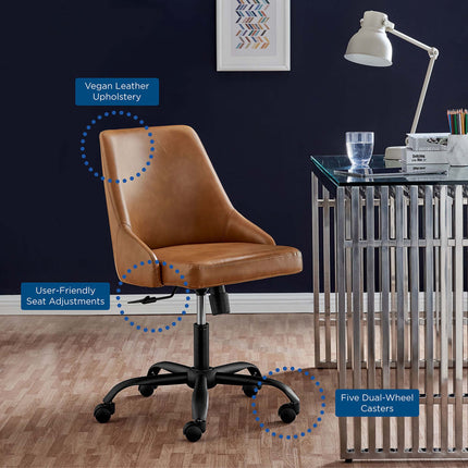 Modway EEI-4372 Designate Swivel Vegan Leather Office Chair Modway