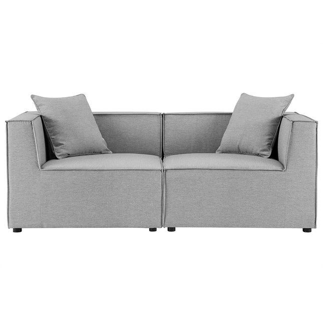 Modway EEI-4377 Saybrook 2-Piece Outdoor Patio Upholstered Sectional Sofa Loveseat Modway