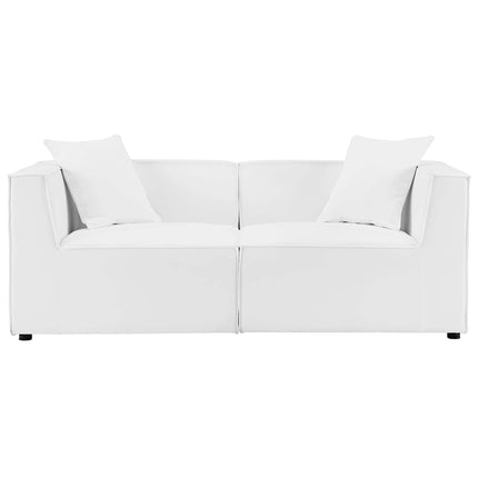 Modway EEI-4377 Saybrook 2-Piece Outdoor Patio Upholstered Sectional Sofa Loveseat Modway