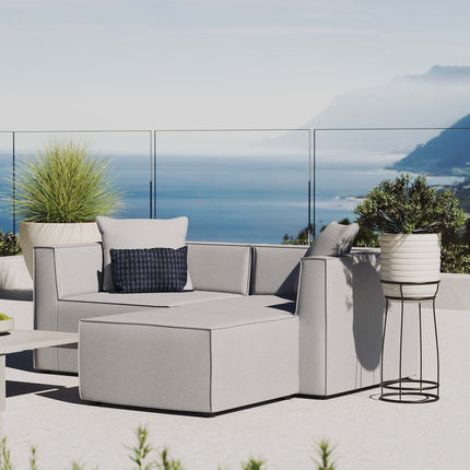 Modway EEI-4378 Saybrook Outdoor Patio Upholstered Loveseat and Ottoman Set Modway