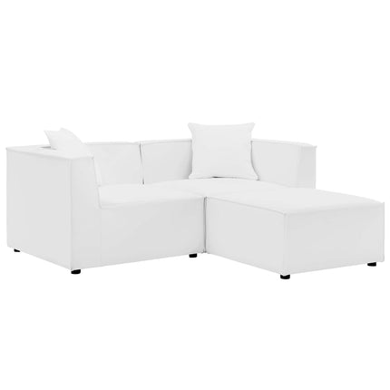 Modway EEI-4378 Saybrook Outdoor Patio Upholstered Loveseat and Ottoman Set Modway