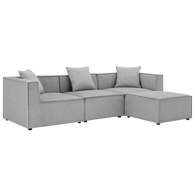 Modway EEI-4380 Saybrook 4-Piece Outdoor Patio Upholstered Sectional Sofa Modway