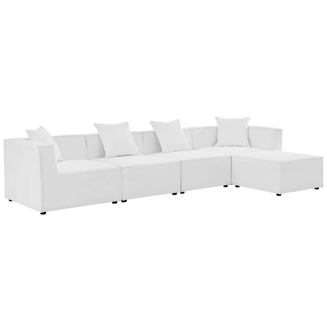 Modway EEI-4382 Saybrook 5-Piece Outdoor Patio Upholstered Sectional Sofa Modway
