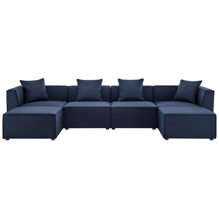 Modway EEI-4383 Saybrook 6-Piece Outdoor Patio Upholstered Sectional Sofa Modway