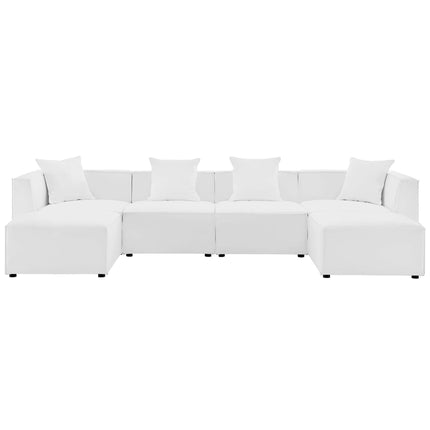 Modway EEI-4383 Saybrook 6-Piece Outdoor Patio Upholstered Sectional Sofa Modway