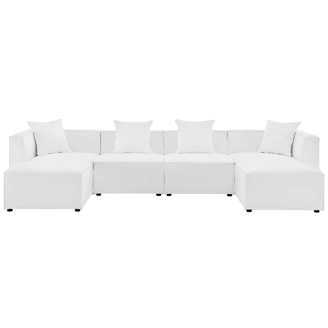 Modway EEI-4383 Saybrook 6-Piece Outdoor Patio Upholstered Sectional Sofa Modway