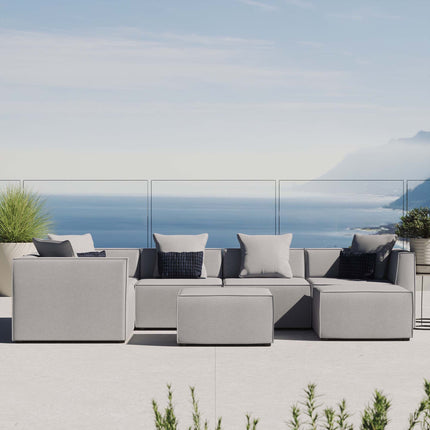 Modway EEI-4387 Saybrook 7-Piece Outdoor Patio Upholstered Sectional Sofa Modway