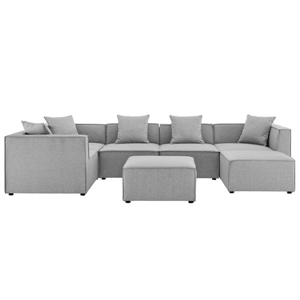 Modway EEI-4387 Saybrook 7-Piece Outdoor Patio Upholstered Sectional Sofa Modway