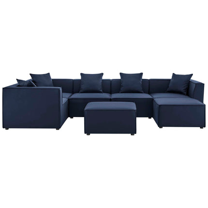 Modway EEI-4387 Saybrook 7-Piece Outdoor Patio Upholstered Sectional Sofa Modway