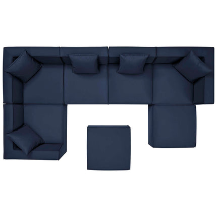 Modway EEI-4387 Saybrook 7-Piece Outdoor Patio Upholstered Sectional Sofa Modway