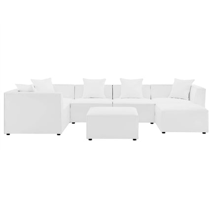 Modway EEI-4387 Saybrook 7-Piece Outdoor Patio Upholstered Sectional Sofa Modway