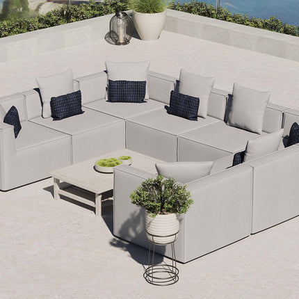 Modway EEI-4388 Saybrook 8-Piece Outdoor Patio Upholstered Sectional Sofa Modway