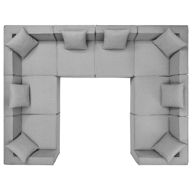 Modway EEI-4388 Saybrook 8-Piece Outdoor Patio Upholstered Sectional Sofa Modway