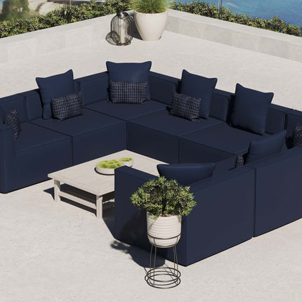 Modway EEI-4388 Saybrook 8-Piece Outdoor Patio Upholstered Sectional Sofa Modway