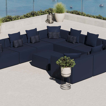 Modway EEI-4389 Saybrook 10-Piece Outdoor Patio Upholstered Sectional Sofa Modway