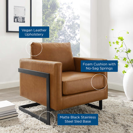 Modway EEI-4392 Posse Vegan Leather Accent Chair Modway