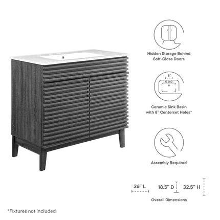 Modway EEI-4437 Render 36" Bathroom Vanity Modway