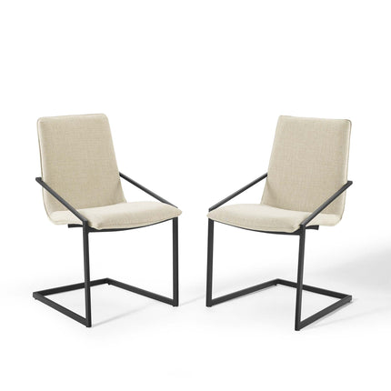 Modway EEI-4489 Pitch Upholstered Fabric Dining Armchair Set of 2 Modway