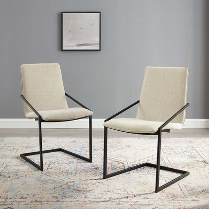 Modway EEI-4489 Pitch Upholstered Fabric Dining Armchair Set of 2 Modway