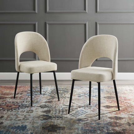 Modway EEI-4490 Rouse Upholstered Fabric Dining Side Chair Set of 2 Modway