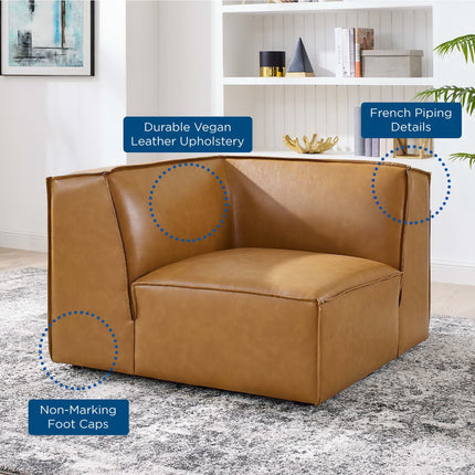 Modway EEI-4494 Restore Vegan Leather Sectional Sofa Corner Chair Modway