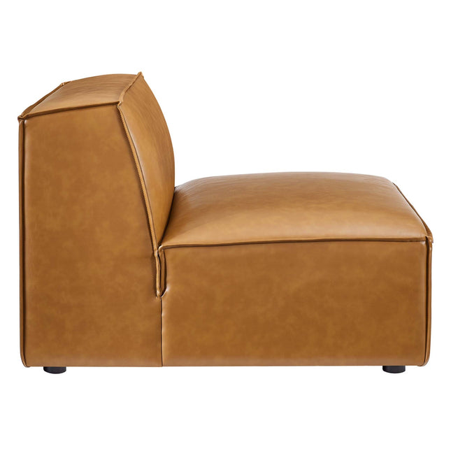 Modway EEI-4495 Restore Vegan Leather Sectional Sofa Armless Chair Modway