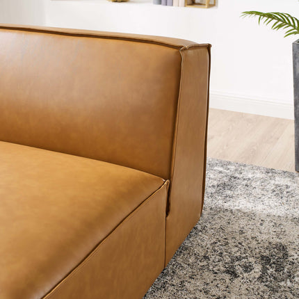 Modway EEI-4495 Restore Vegan Leather Sectional Sofa Armless Chair Modway