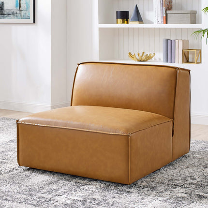 Modway EEI-4495 Restore Vegan Leather Sectional Sofa Armless Chair Modway