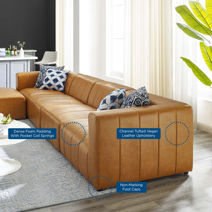 Modway EEI-4521 Bartlett 5-Piece Vegan Leather Sectional Sofa Modway