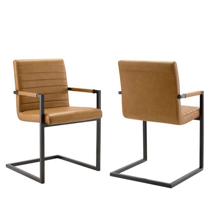 Modway EEI-4522 Savoy Vegan Leather Dining Chairs Set of 2 Modway